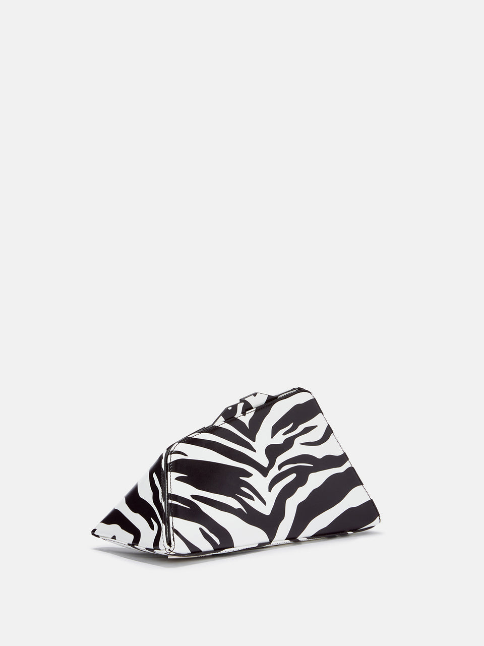 ''8.30 PM'' black and white oversized clutch