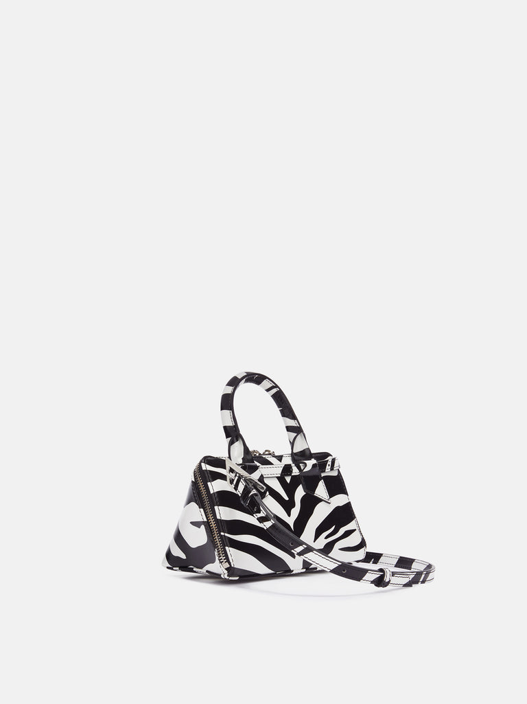''Friday'' white and black mini bag