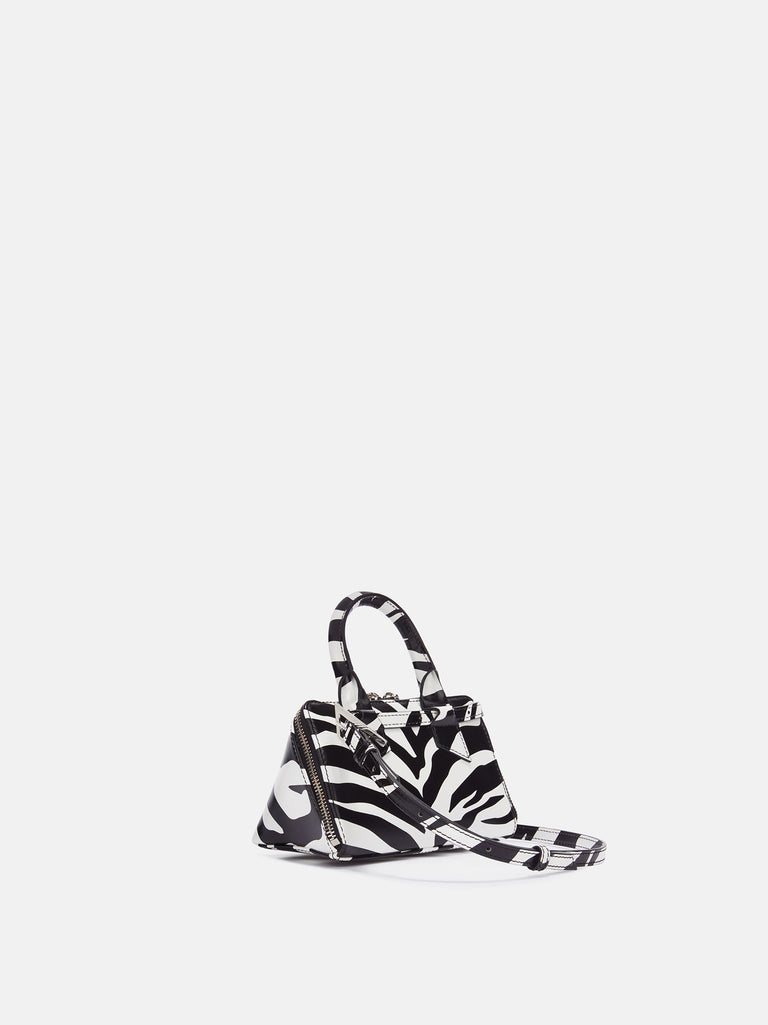 ''Friday'' white and black mini bag