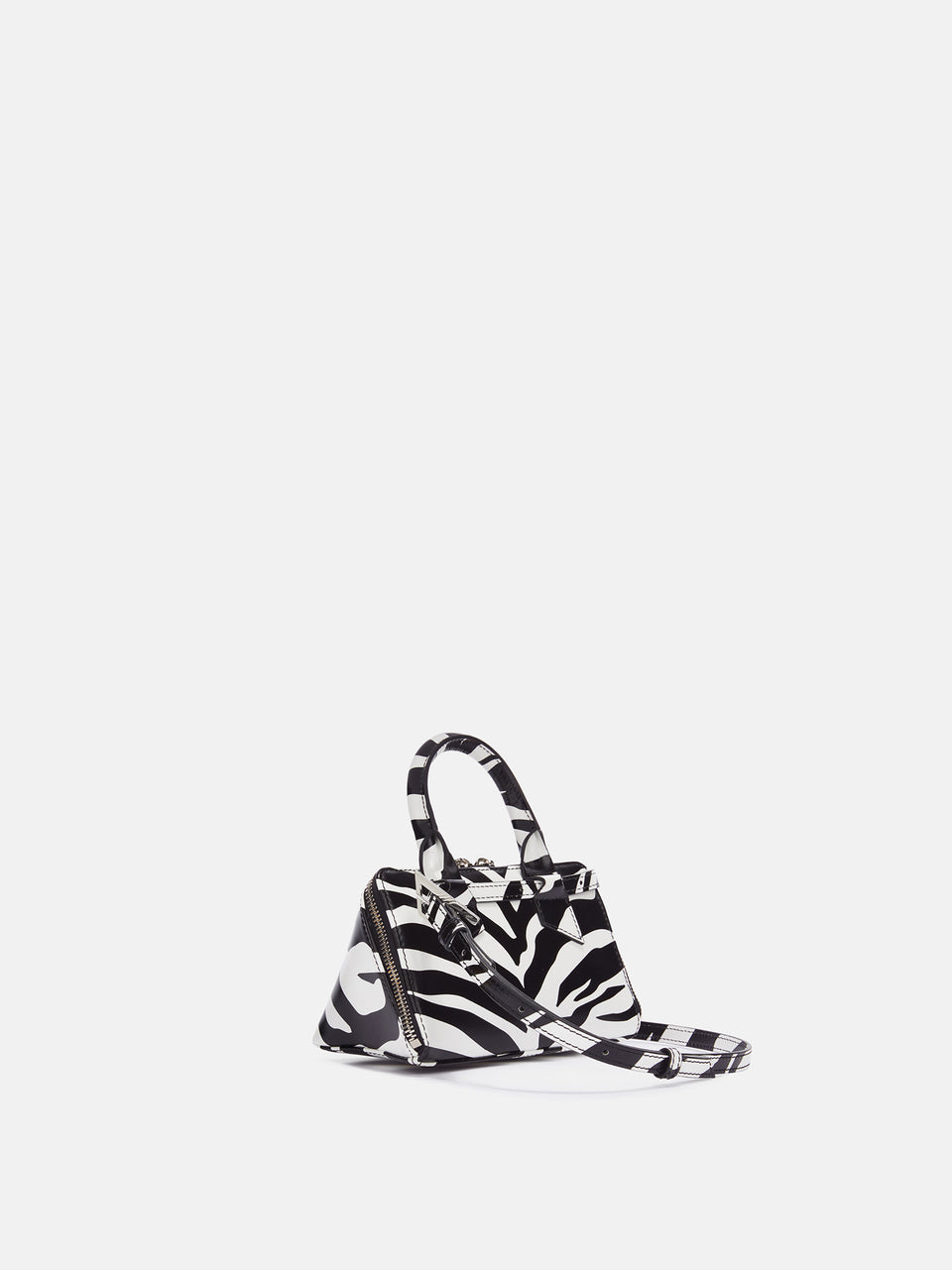 ''Friday'' white and black mini bag