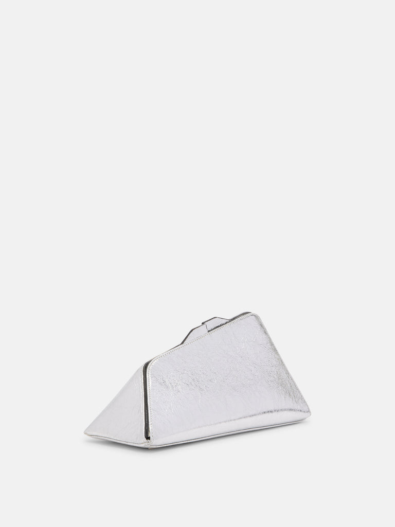''8.30 PM'' silver oversized clutch