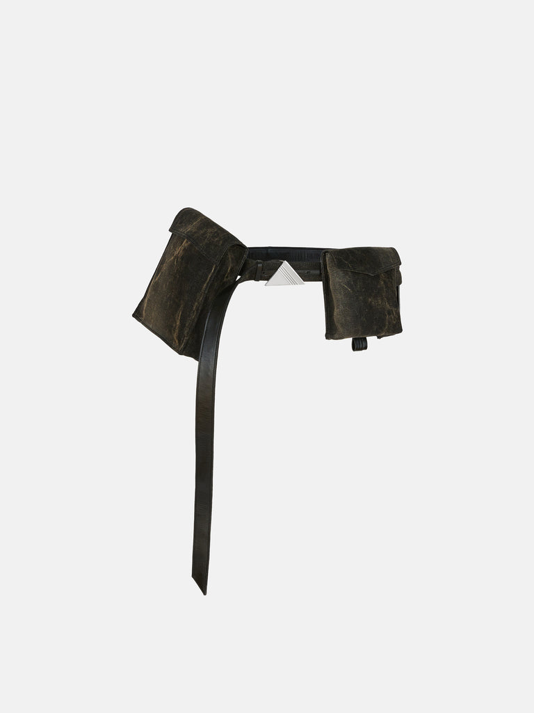 Dark grey and sand belt