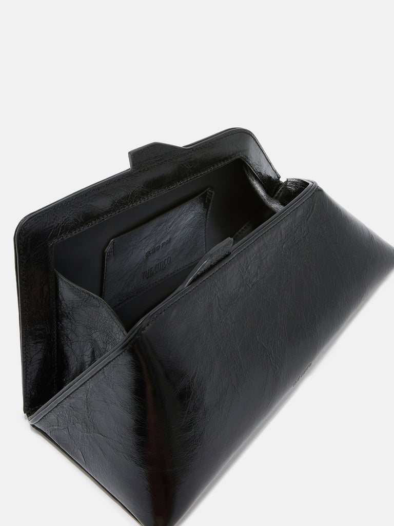 ''8.30 PM'' black oversized clutch