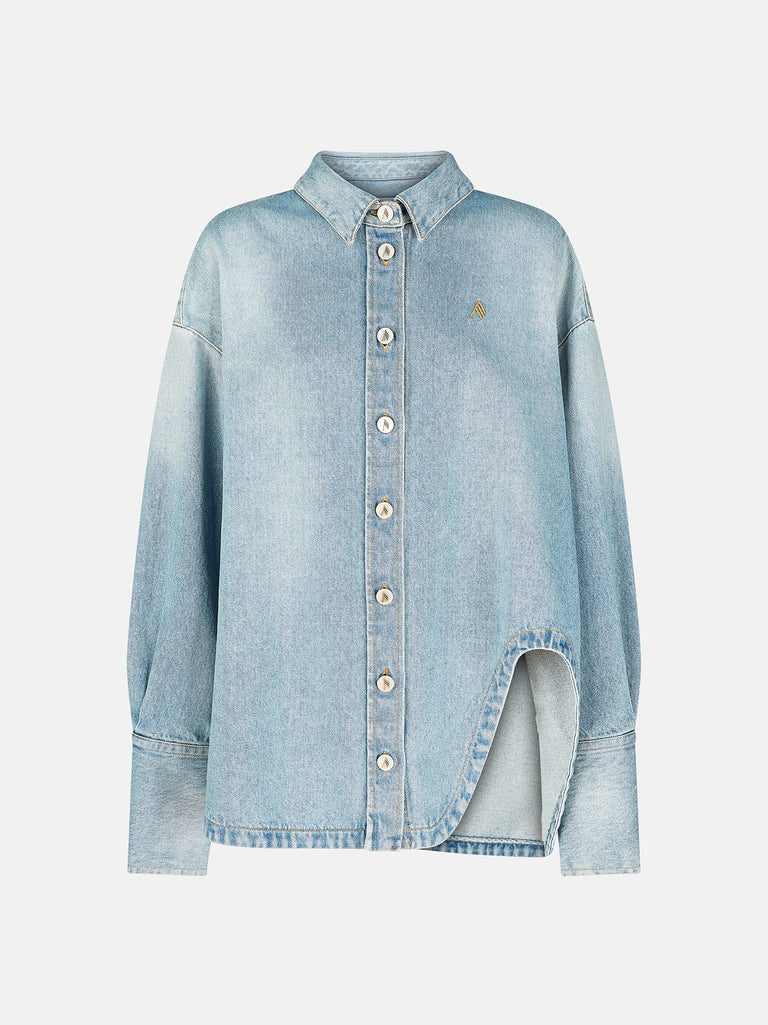 ''Diana'' light blue denim shirt jacket