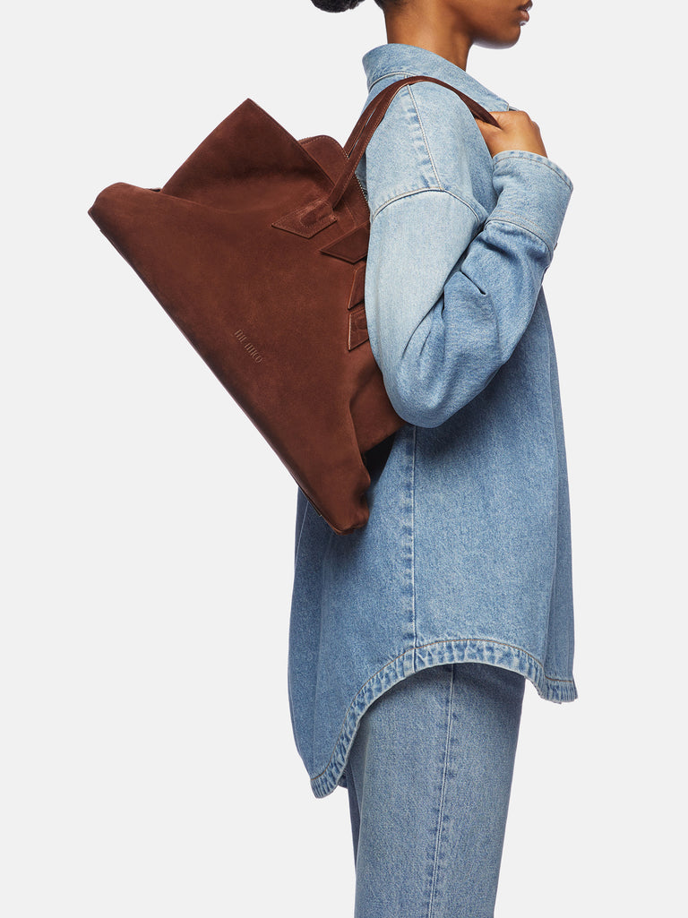 ''La Passeggiata Medium'' light chocolate top handle