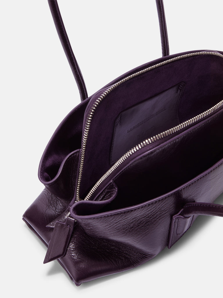 ''La Passeggiata Small'' dark violet top handle