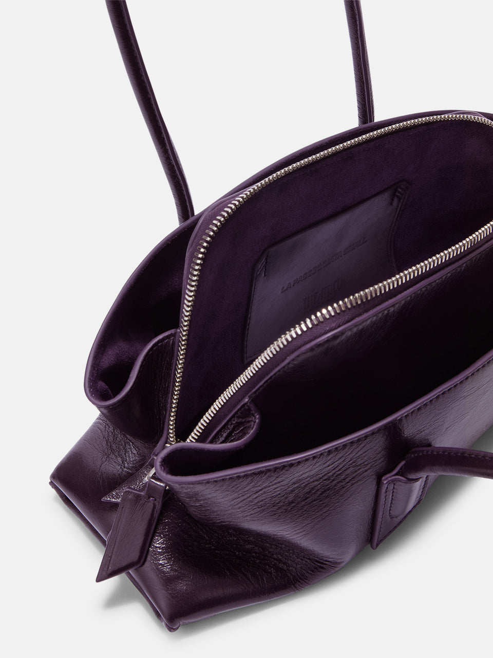 ''La Passeggiata Small'' dark violet top handle