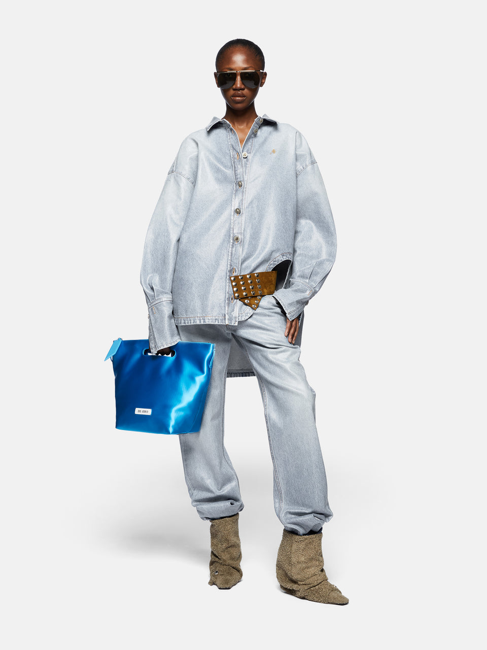 ''Diana'' sky blue shirt jacket