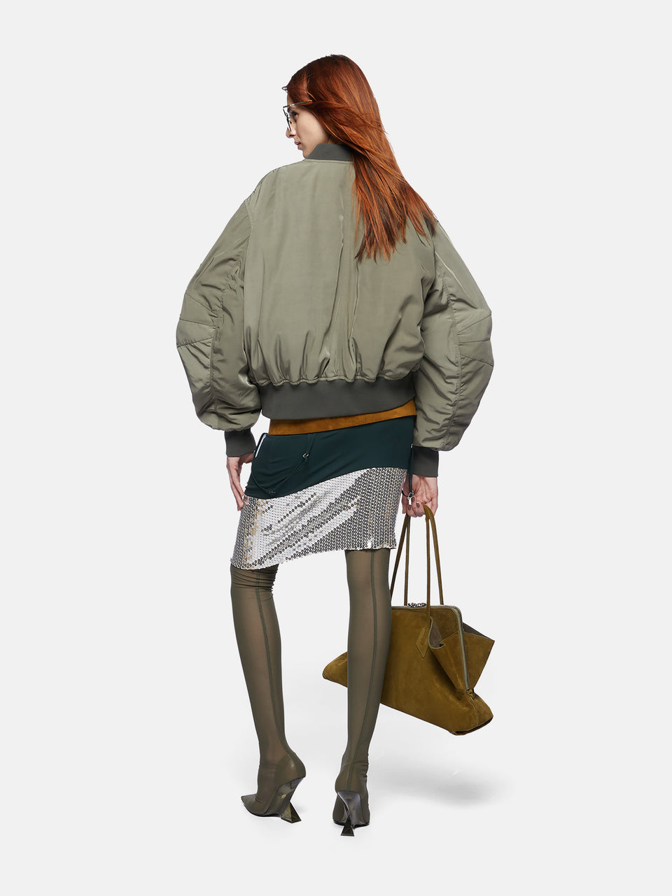 ''Anja'' military green bomber