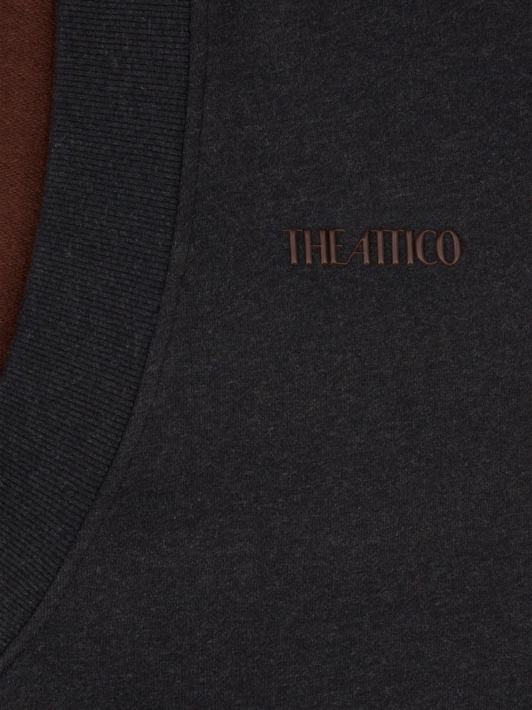 Black fade and brown sweatshirt