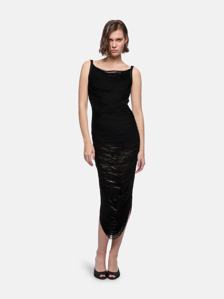 Black midi dress