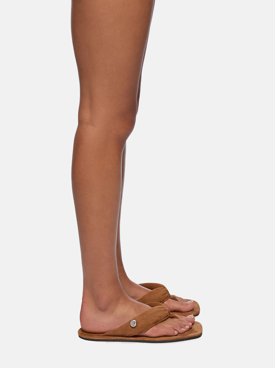 ''Indie'' pale brown flat thong