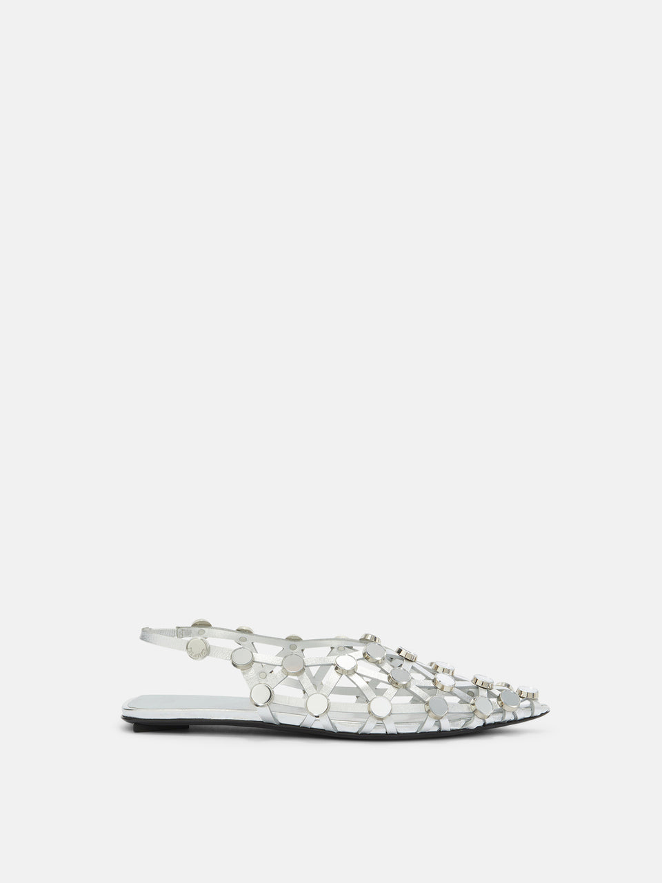 ''Grid'' silver ballerina