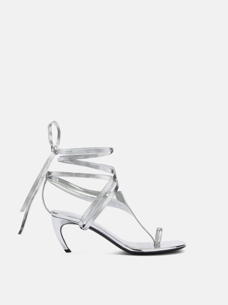 ''Nova'' thong sandal silver