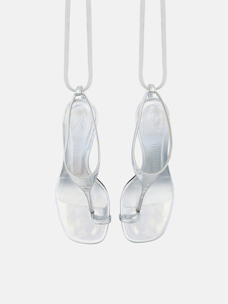 ''Nova'' thong sandal silver