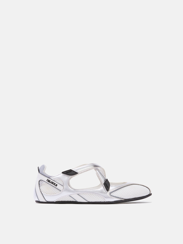 ''Floor 01'' ballerina flat silver