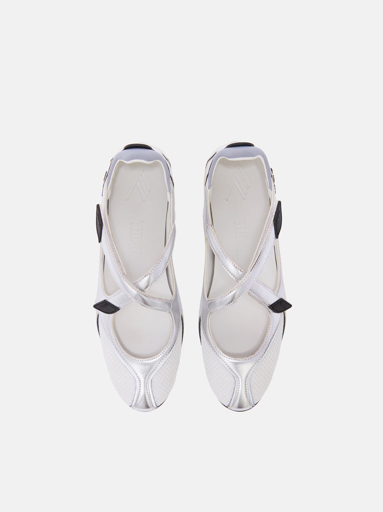 ''Floor 01'' ballerina flat silver