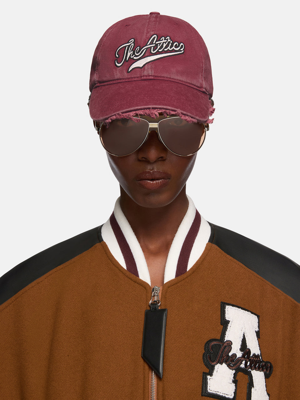 Burgundy cap