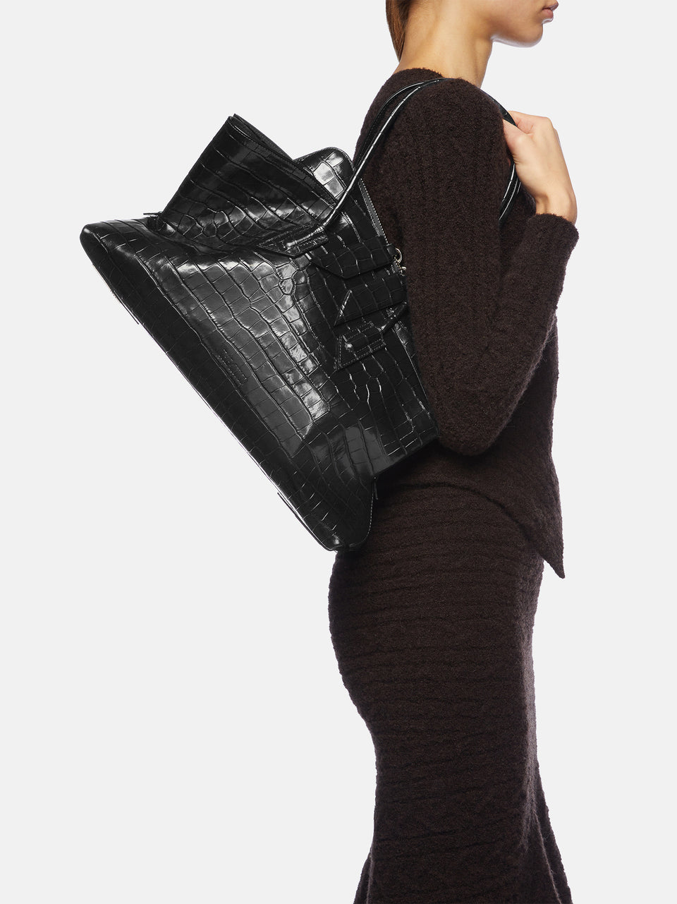 ''La Passeggiata Medium'' black top handle