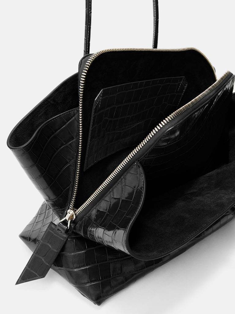 ''La Passeggiata Medium'' black top handle