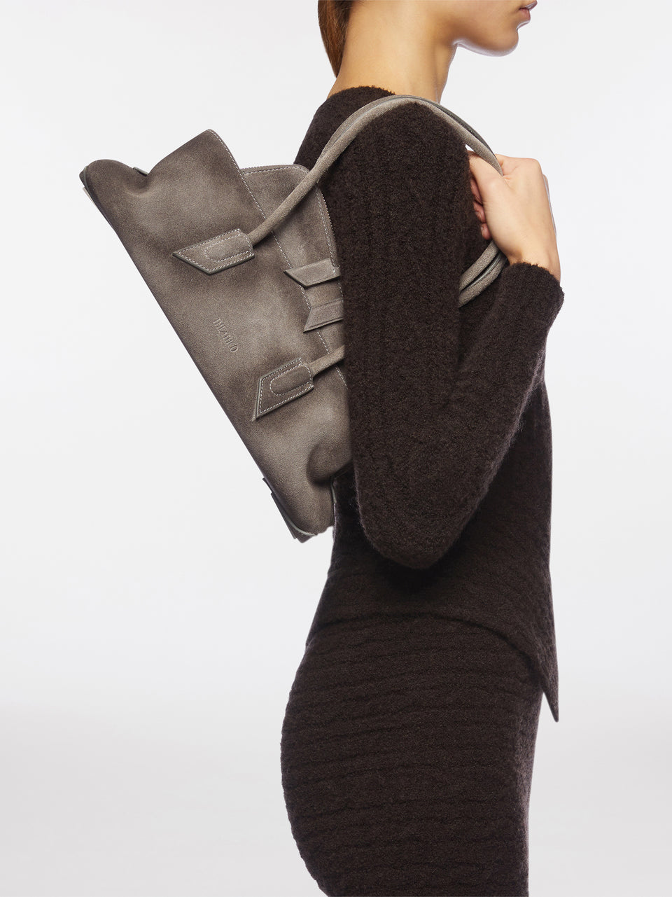 ''La Passeggiata Small'' grey top handle