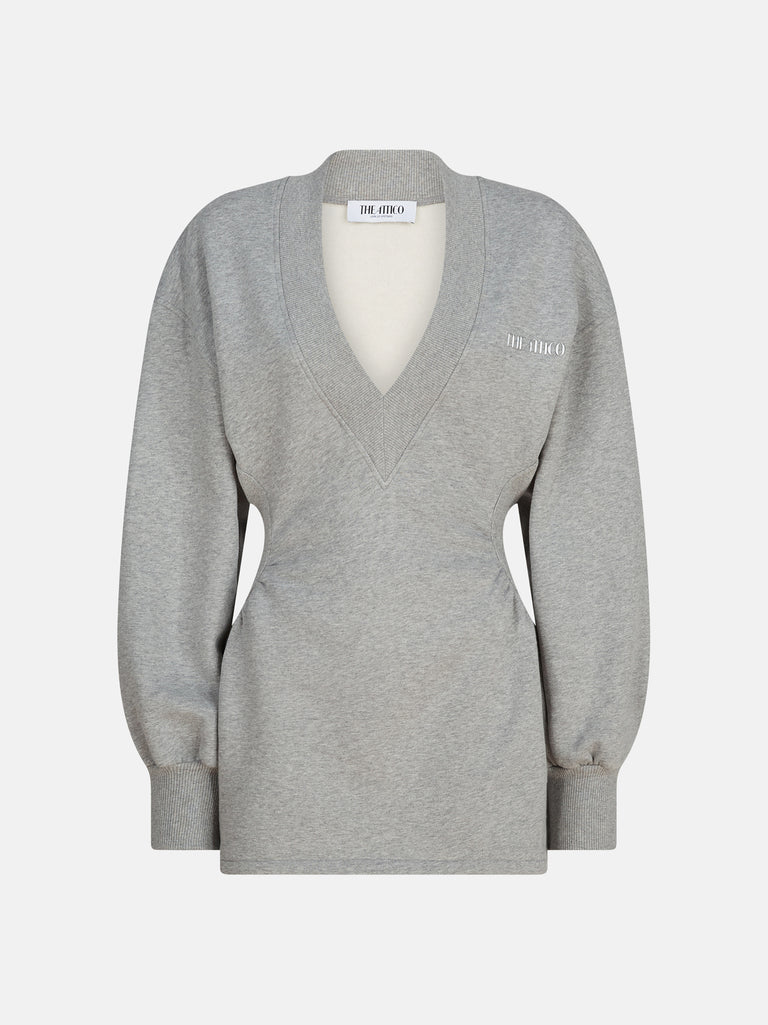 Melange grey mini dress
