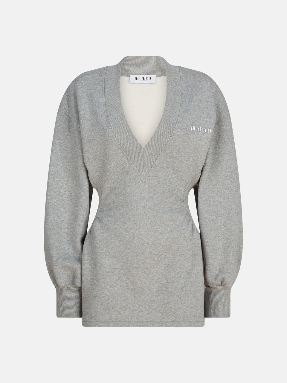 Melange grey mini dress