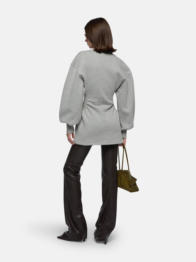 Melange grey mini dress