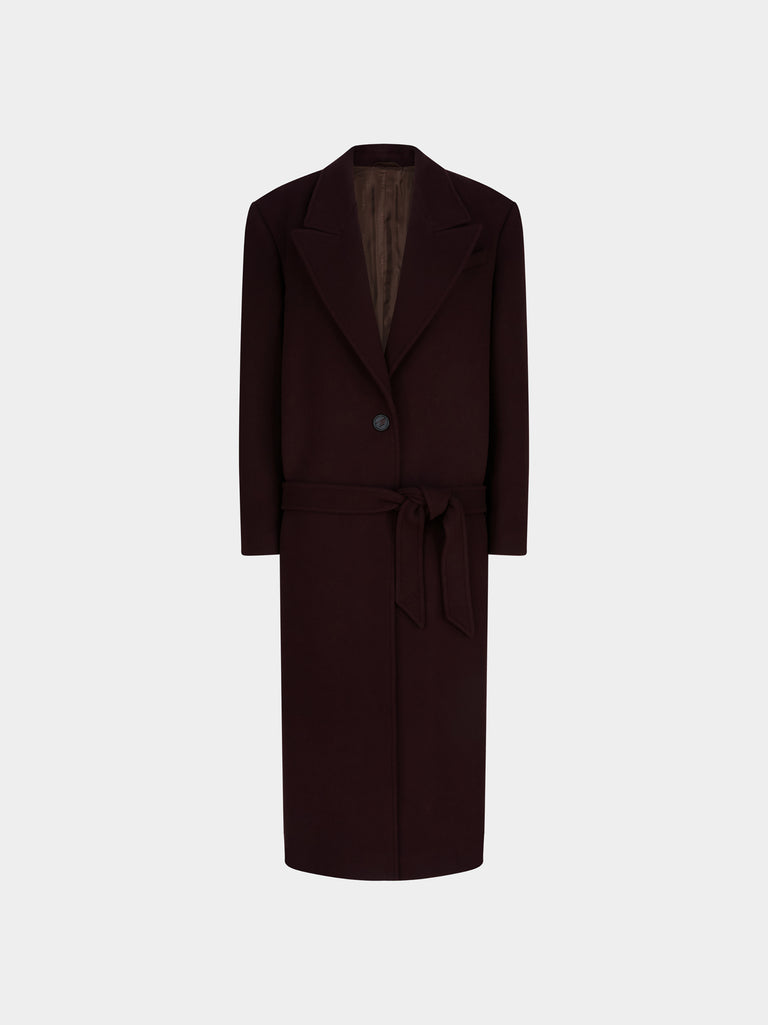 Burgundy long coat