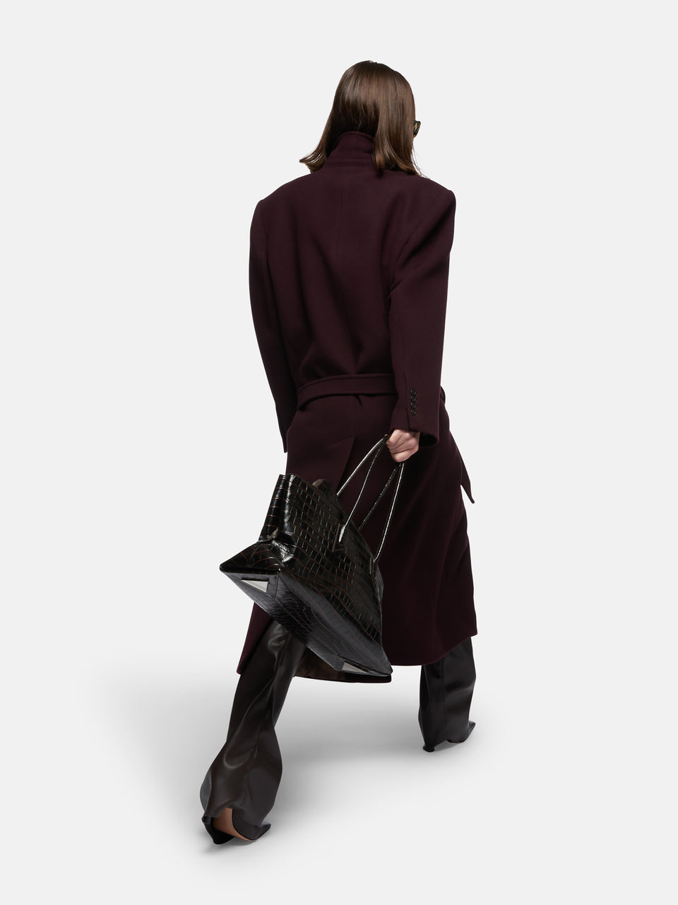 Burgundy long coat