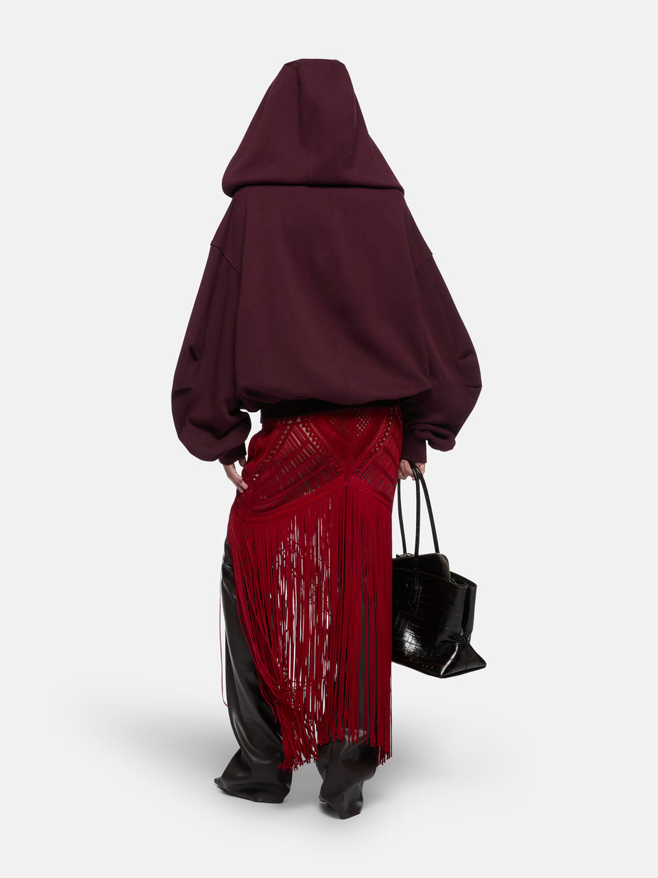 Red midi dress