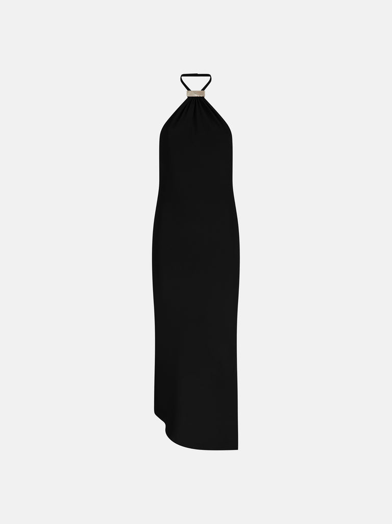 Black midi dress