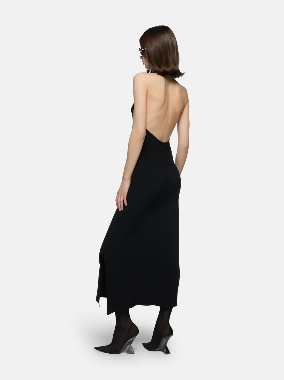 Black midi dress