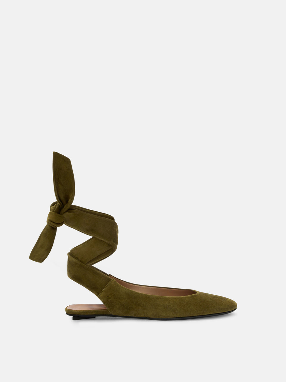 ''Cloe'' ballerina flat military green
