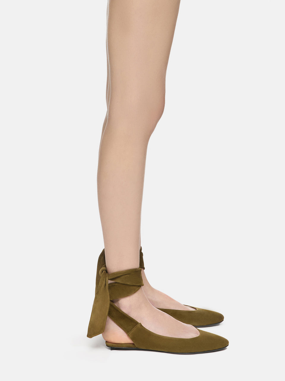 ''Cloe'' ballerina flat military green