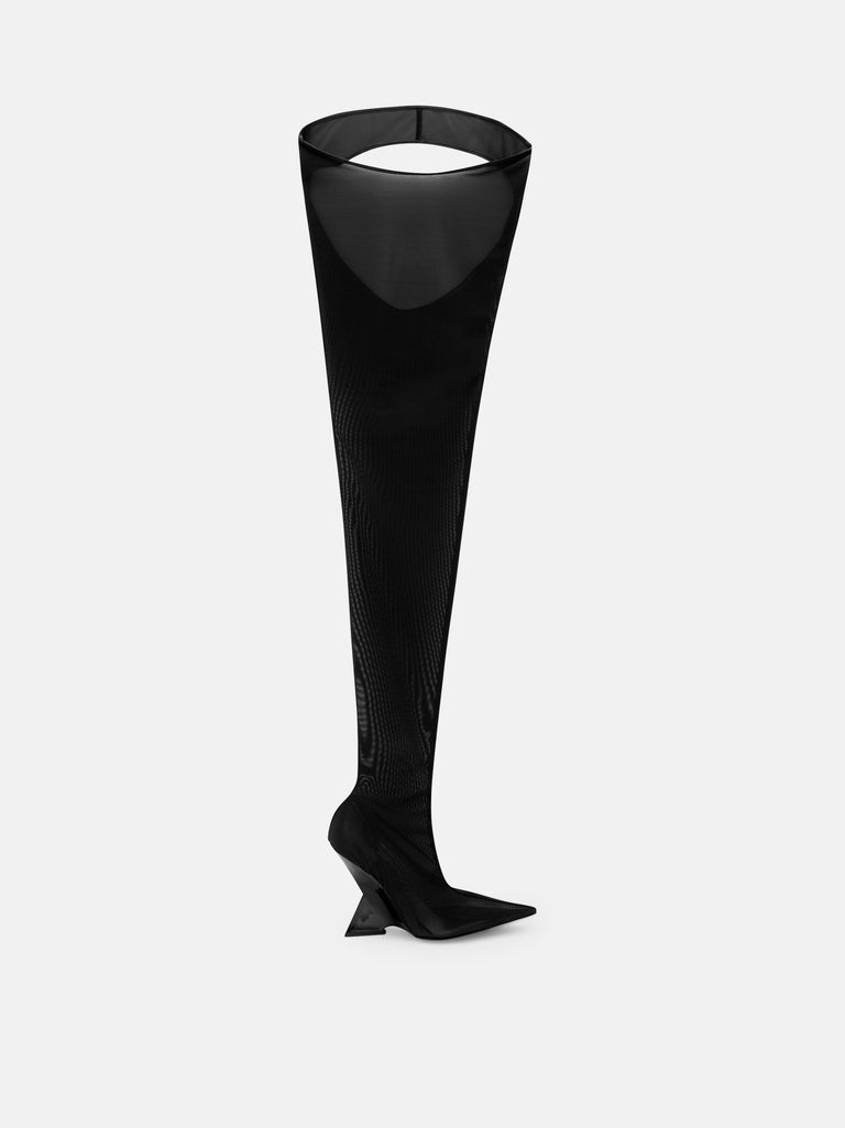 ''Cheopissima'' black thigh-high boot
