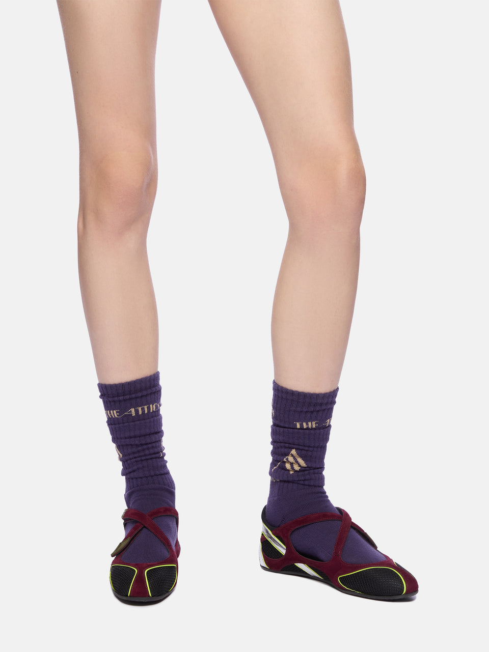 ''Floor 01'' ballerina flat violet and black