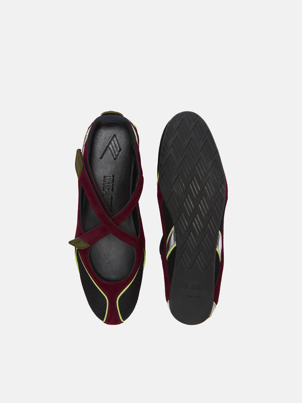''Floor 01'' ballerina flat violet and black