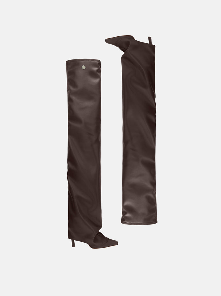 ''Robin OTK'' thigh high brown