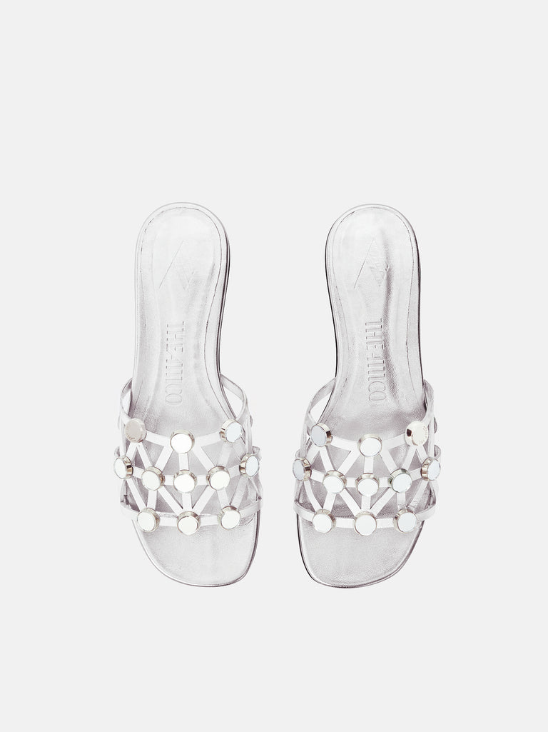 ''Grid'' slide flat silver