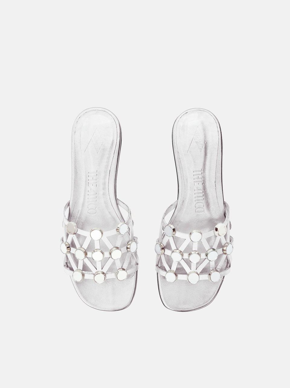 ''Grid'' slide flat silver
