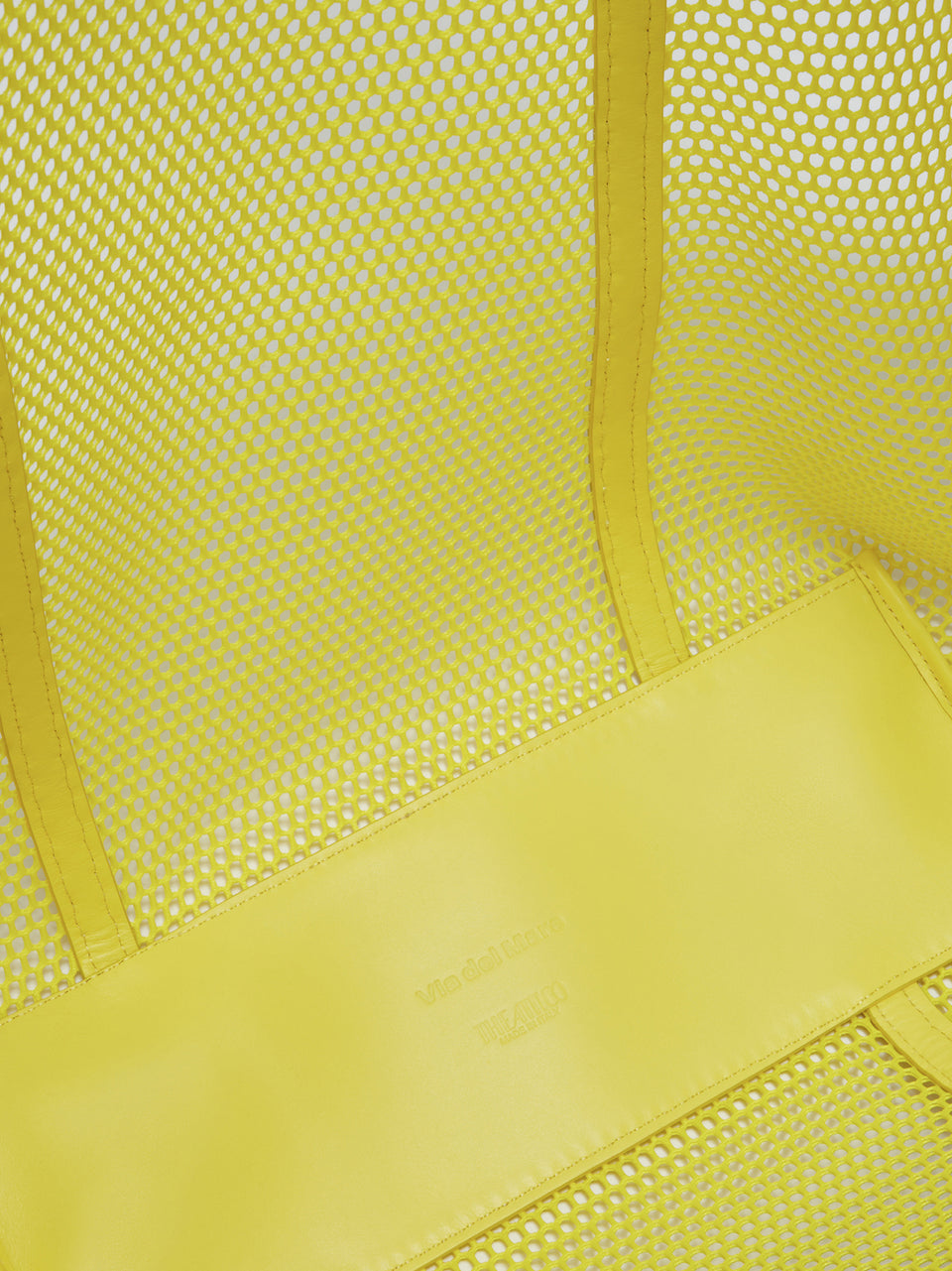 ''Via del Mare'' yellow tote bag