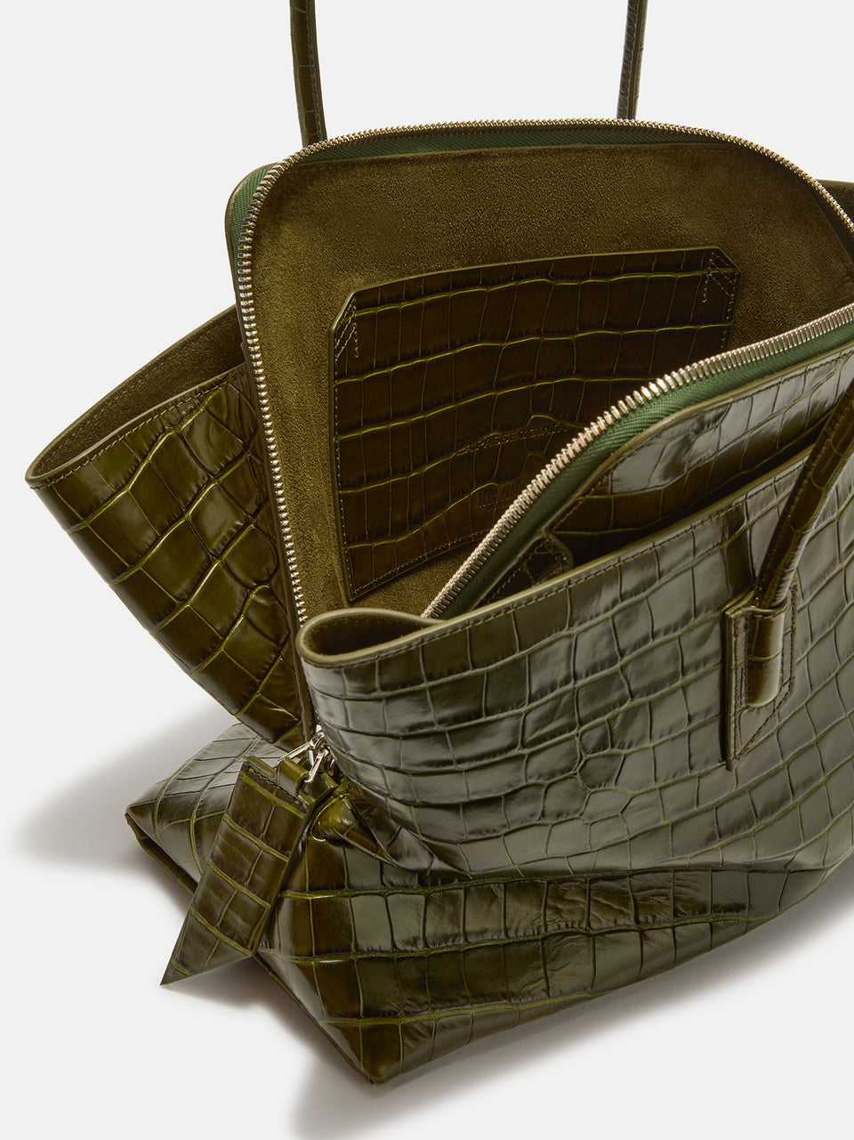 ''La Passeggiata Medium'' dark green top handle