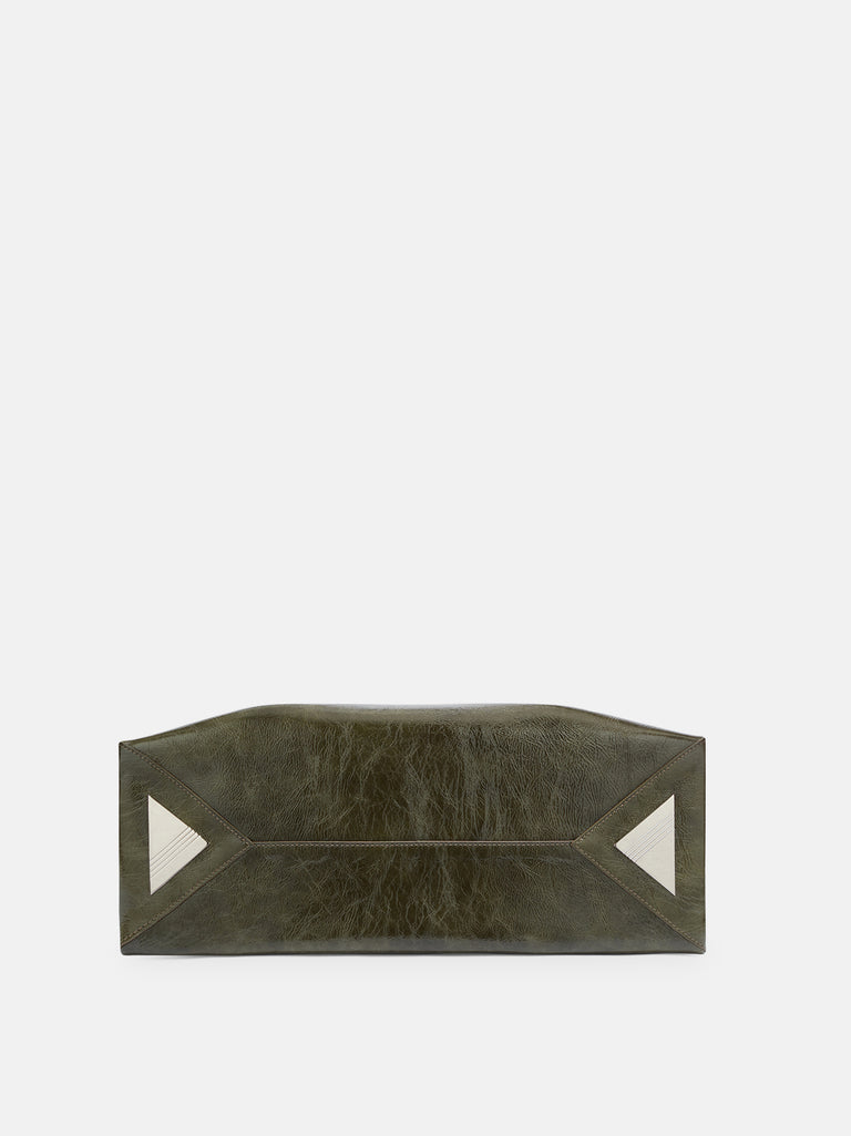 ''La Passeggiata Medium'' olive brown top handle