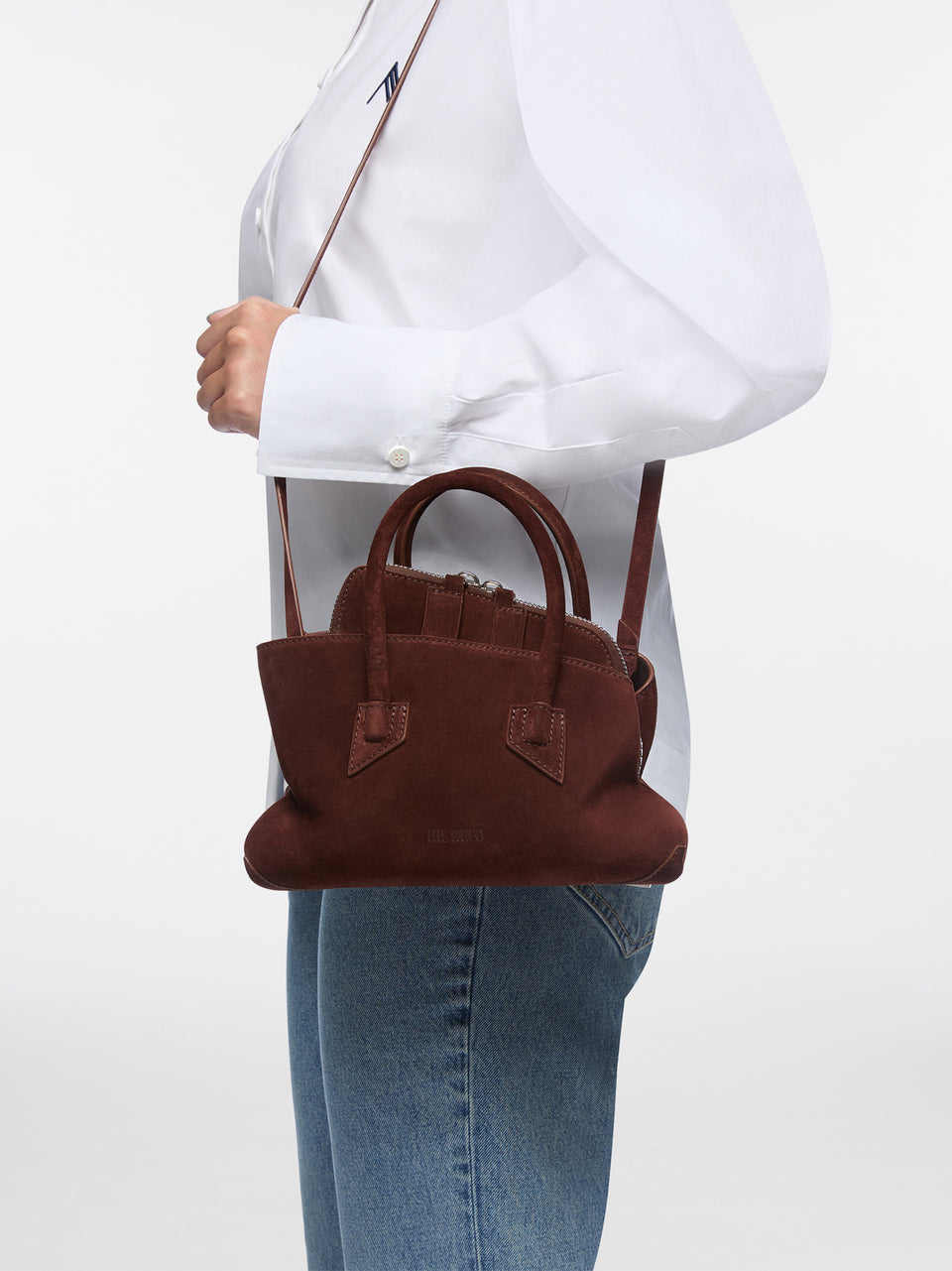 ''La Passeggiata Mini'' light chocolate top handle