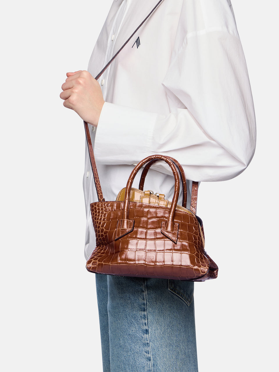 ''La Passeggiata Mini'' shaded brown top handle
