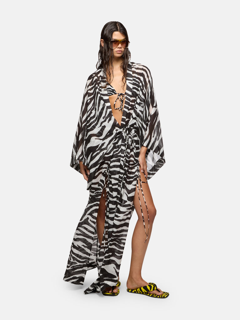 White and black kaftan