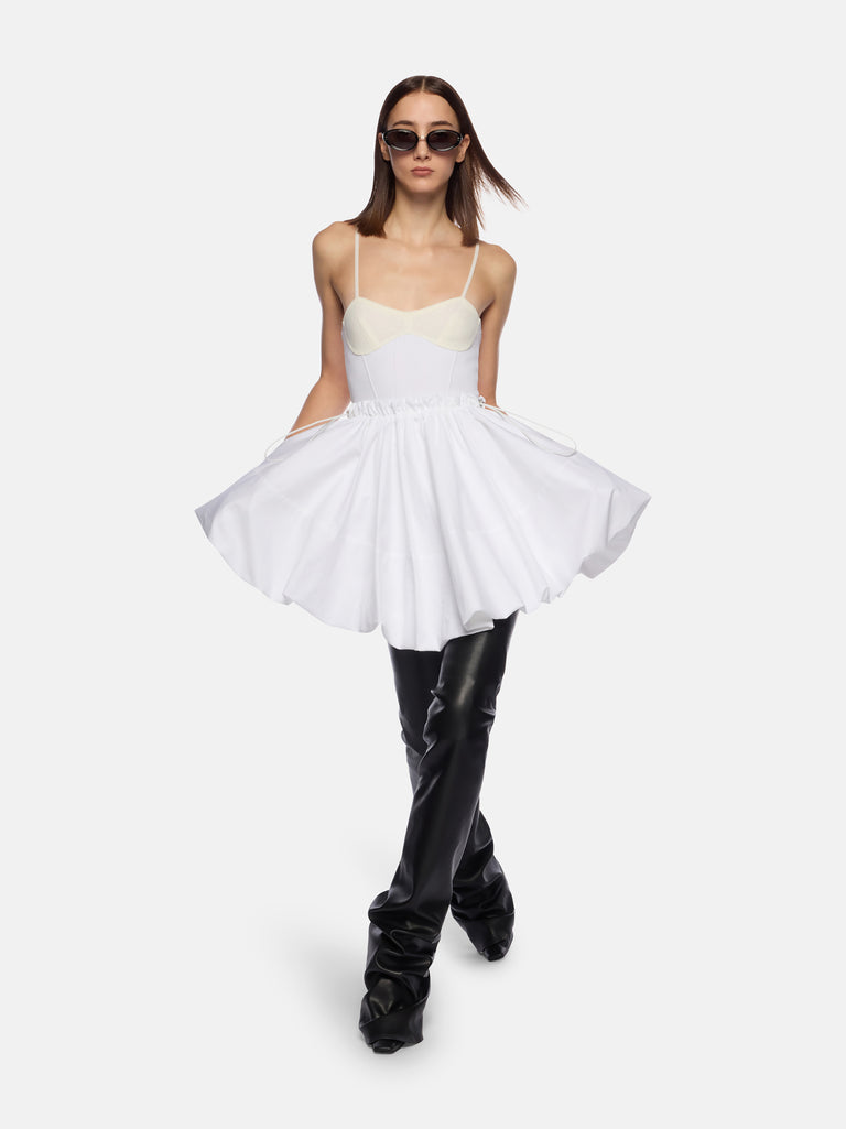 White mini dress