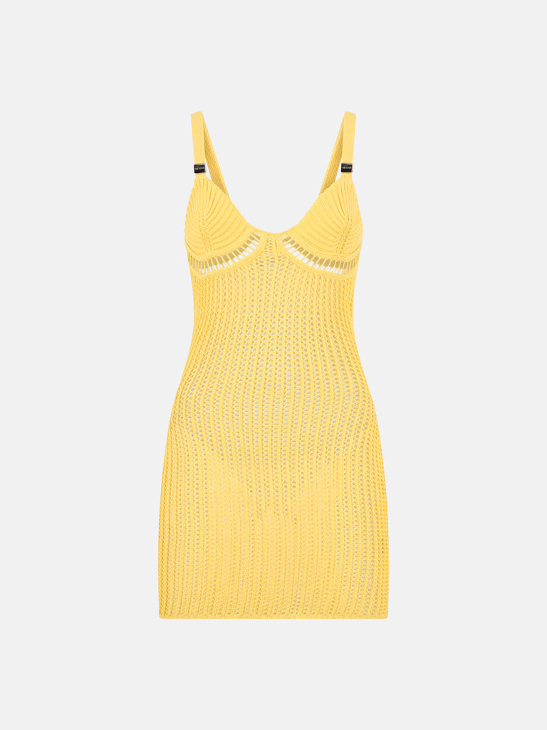 Yellow mini dress