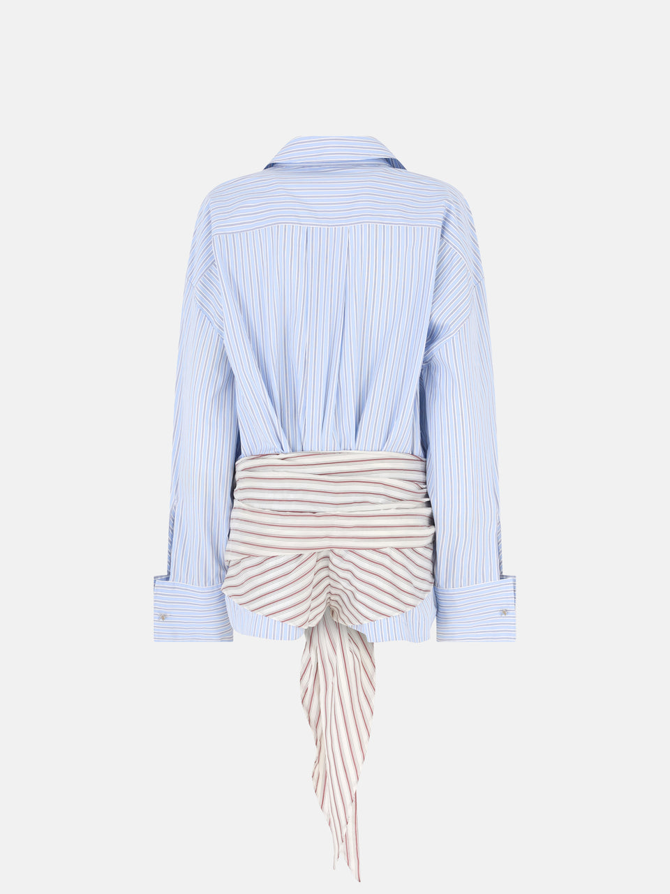 Blue mini shirt dress